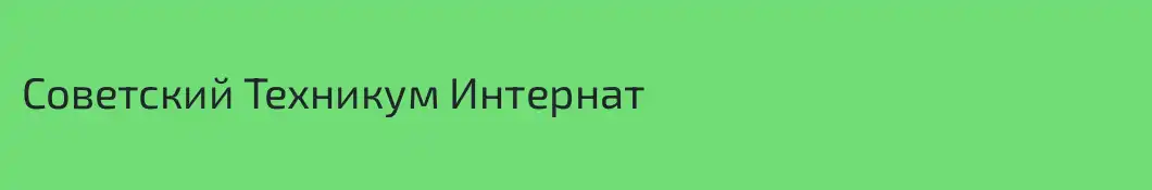 Советский Техникум Интернат